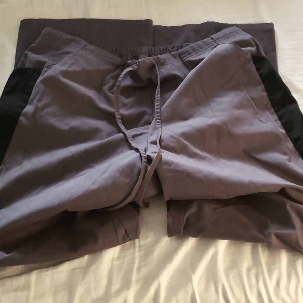 Grey & black scrub pants